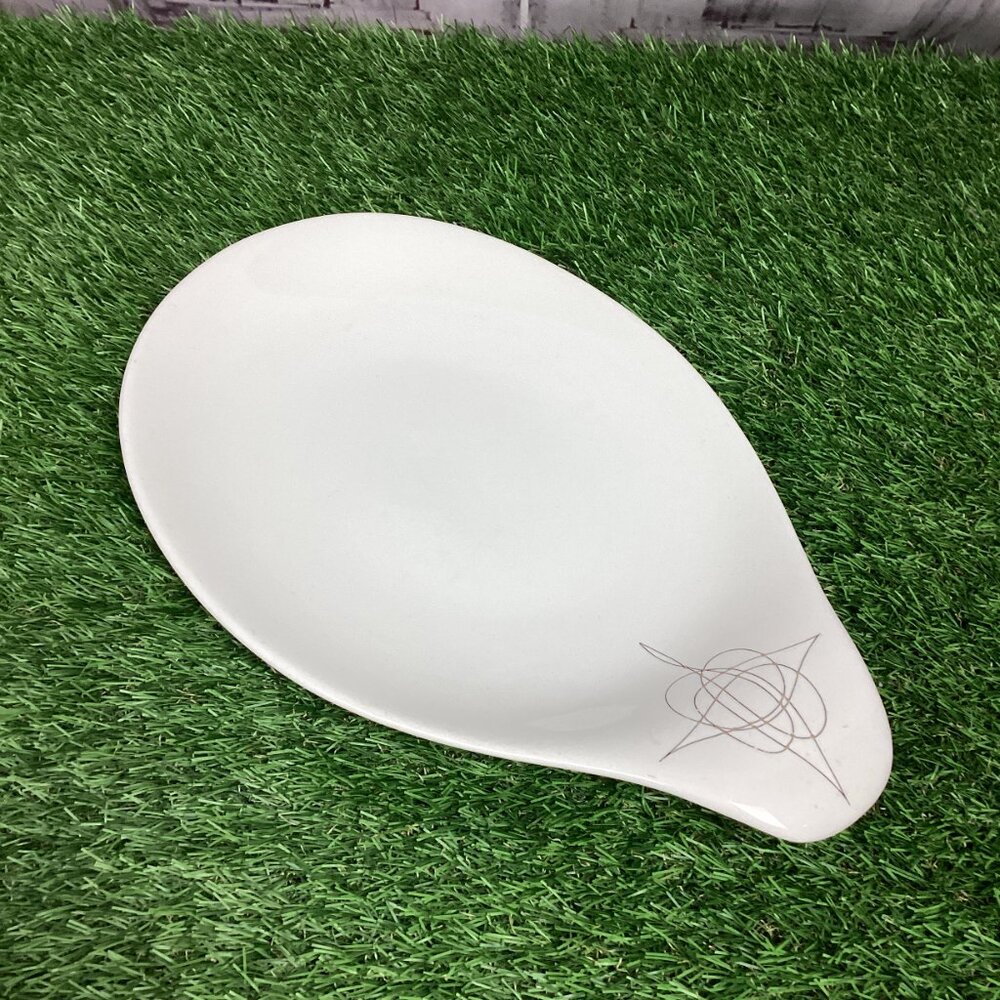 Mid Century Eva Zeisel Hallcraft White 12" Oval Serving Dish MCM